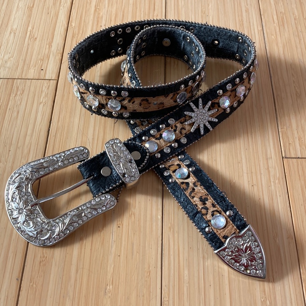 Bejeweled Studded Cowboy Belt Gem